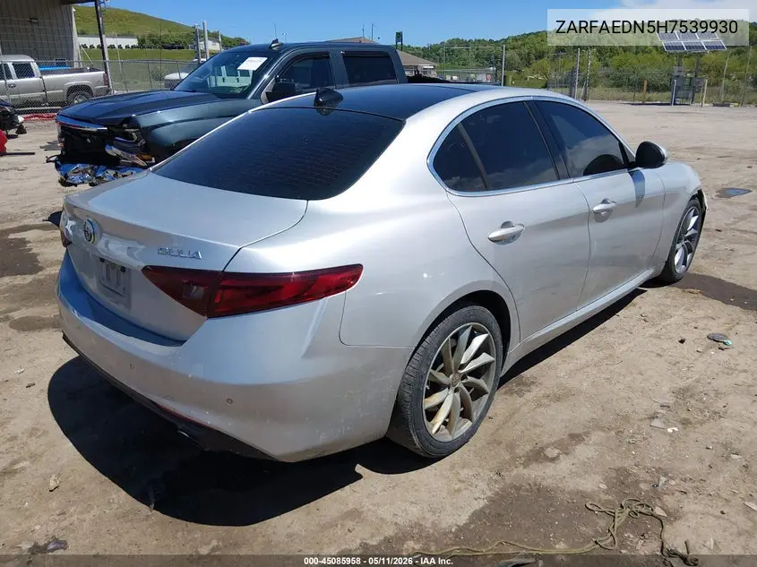 2017 Alfa Romeo Giulia Awd VIN: ZARFAEDN5H7539930 Lot: 45085958