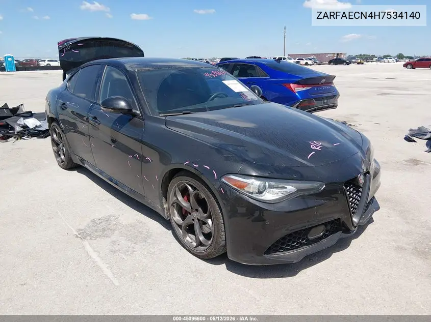 2017 Alfa Romeo Giulia Ti Rwd VIN: ZARFAECN4H7534140 Lot: 45096600