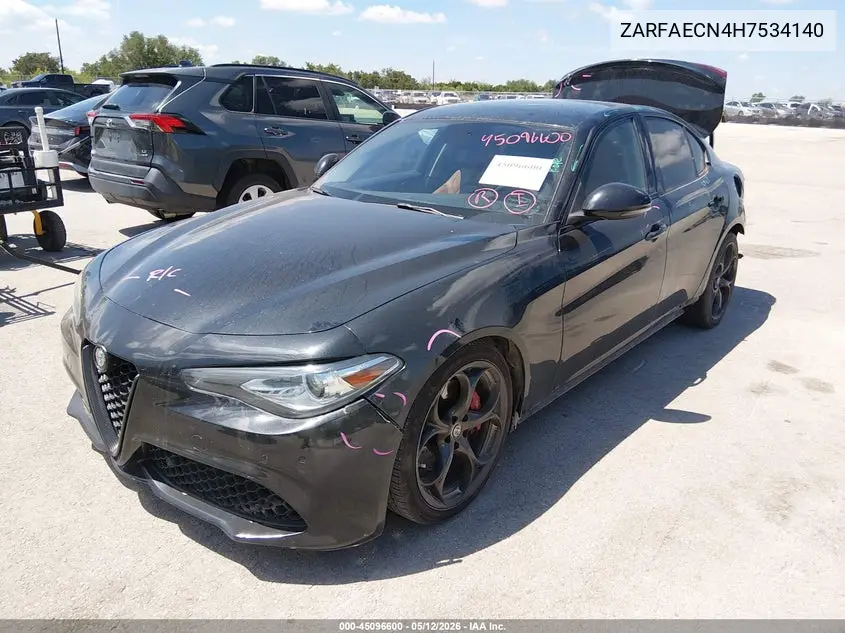 2017 Alfa Romeo Giulia Ti Rwd VIN: ZARFAECN4H7534140 Lot: 45096600