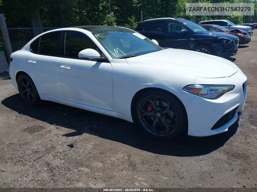 2017 Alfa Romeo Giulia Ti Rwd VIN: ZARFAECN3H7543279 Lot: 45133057