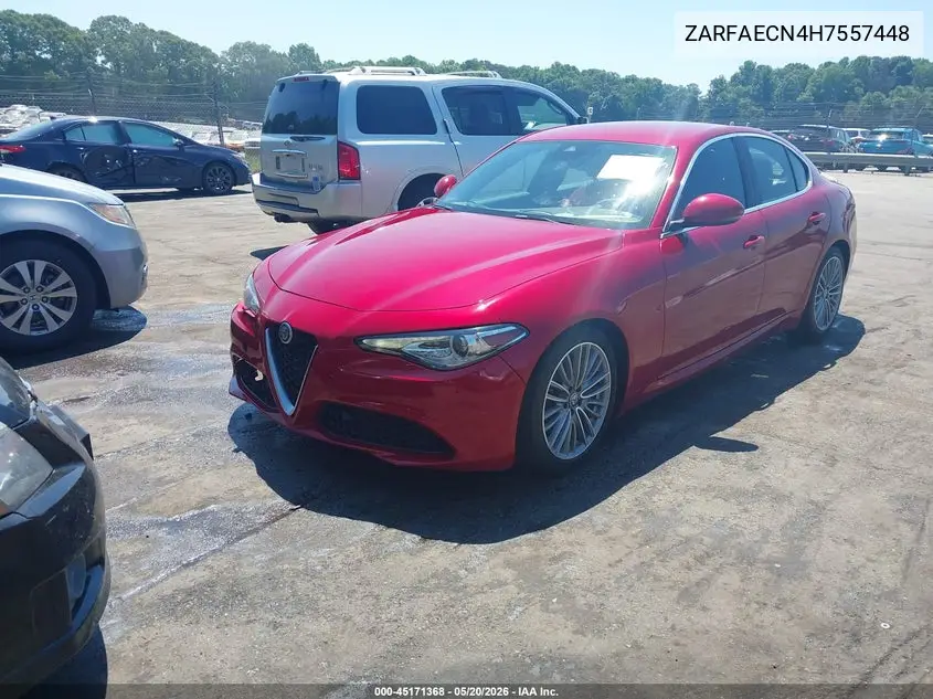 2017 Alfa Romeo Giulia Ti Rwd VIN: ZARFAECN4H7557448 Lot: 45171368