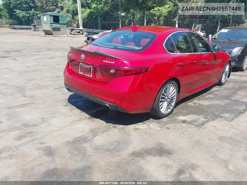 2017 Alfa Romeo Giulia Ti Rwd VIN: ZARFAECN4H7557448 Lot: 45171368