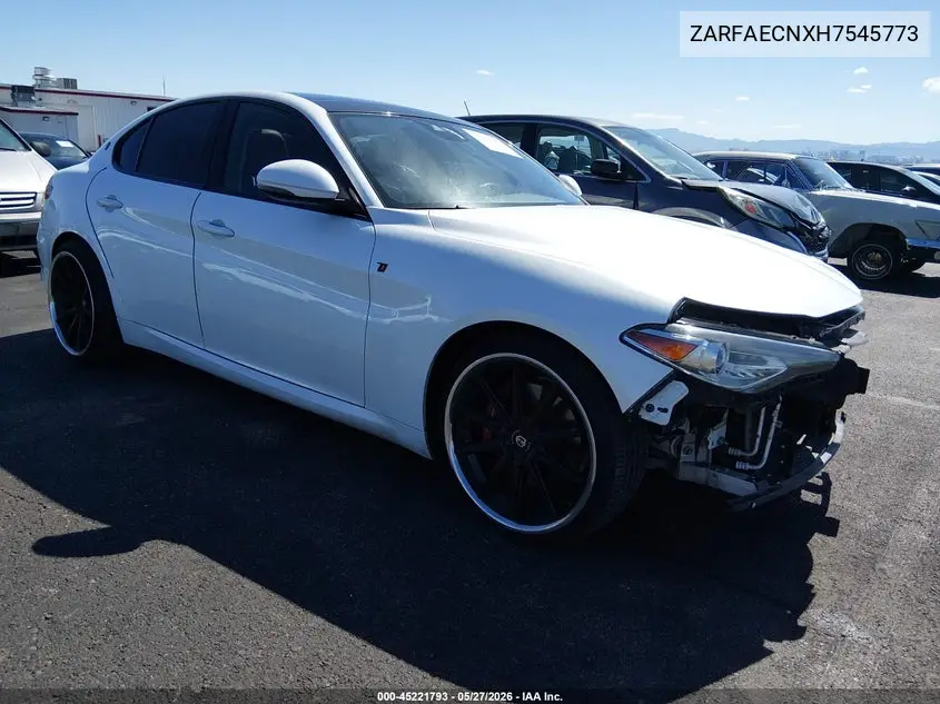 2017 Alfa Romeo Giulia Ti Rwd VIN: ZARFAECNXH7545773 Lot: 45221793