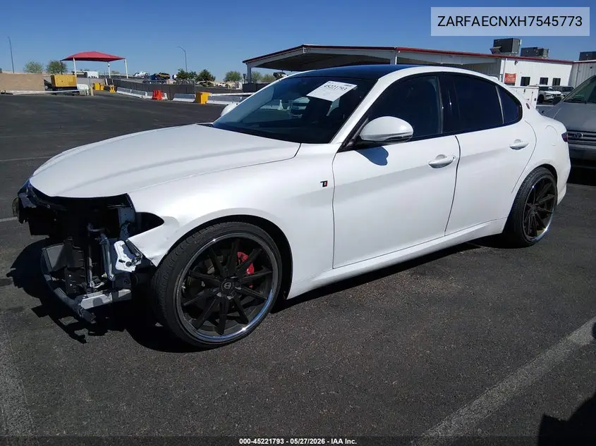 2017 Alfa Romeo Giulia Ti Rwd VIN: ZARFAECNXH7545773 Lot: 45221793