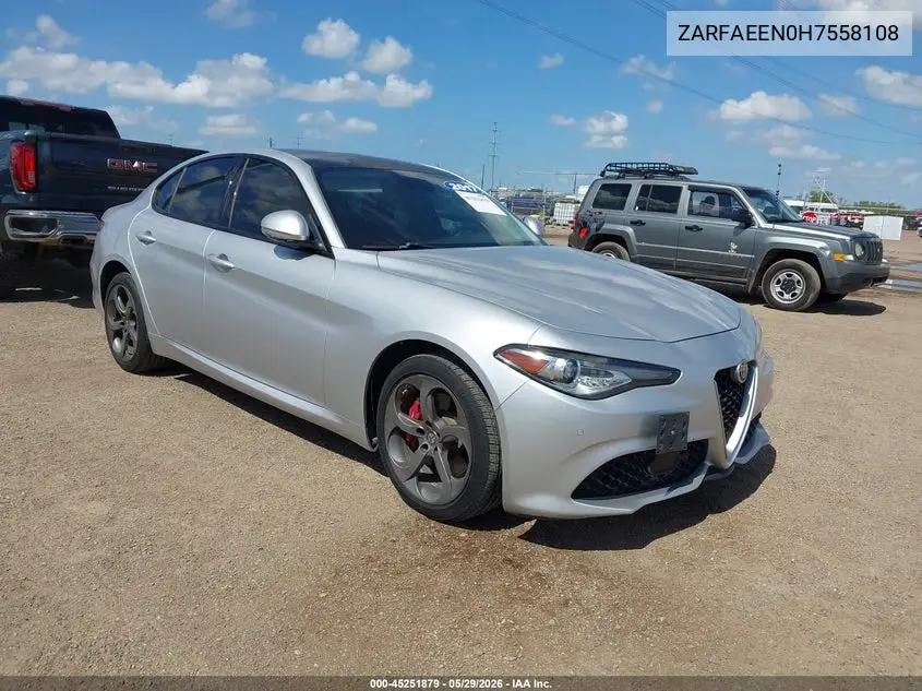 2017 Alfa Romeo Giulia Ti Awd VIN: ZARFAEEN0H7558108 Lot: 45251879