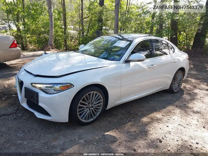 2017 Alfa Romeo Giulia Ti Awd VIN: ZARFAEEN0H7543379 Lot: 45268375