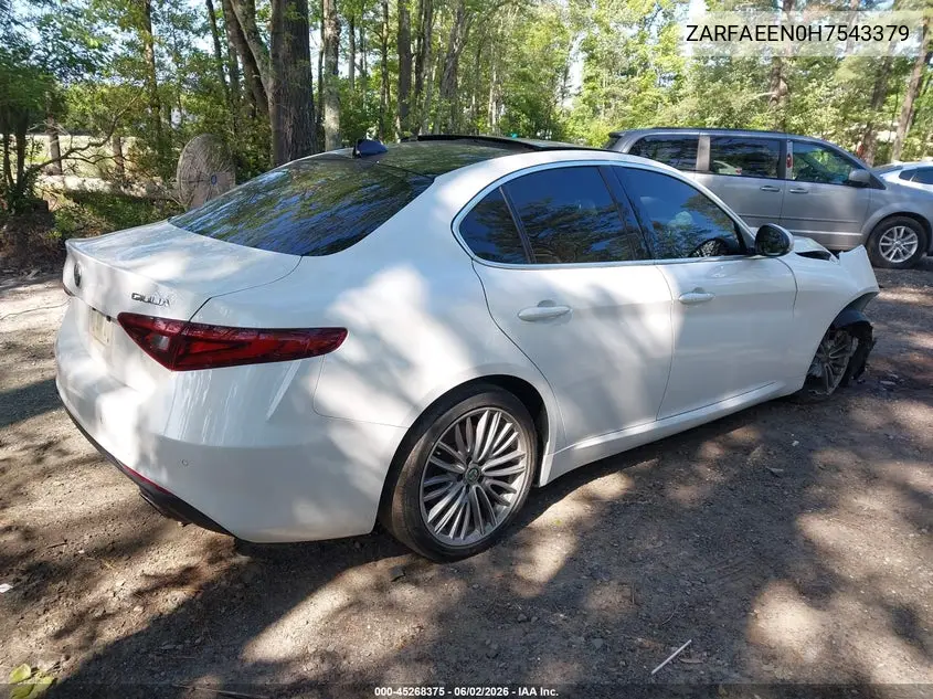 2017 Alfa Romeo Giulia Ti Awd VIN: ZARFAEEN0H7543379 Lot: 45268375