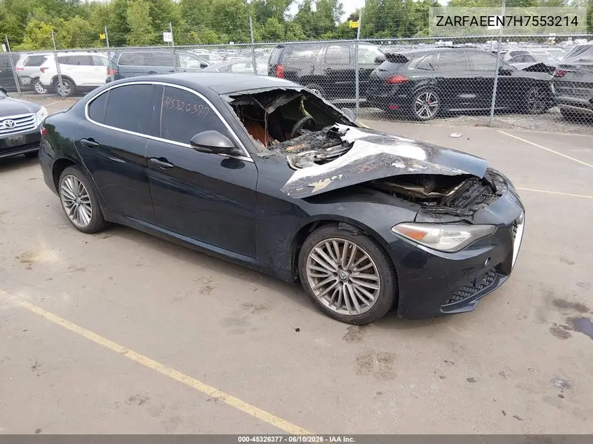2017 Alfa Romeo Giulia Ti Awd VIN: ZARFAEEN7H7553214 Lot: 45326377