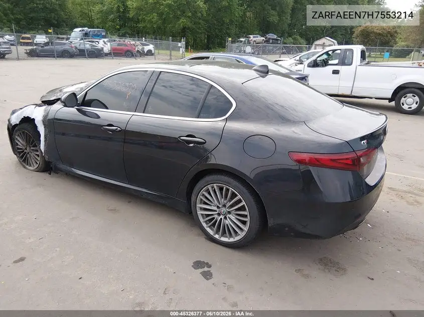 2017 Alfa Romeo Giulia Ti Awd VIN: ZARFAEEN7H7553214 Lot: 45326377