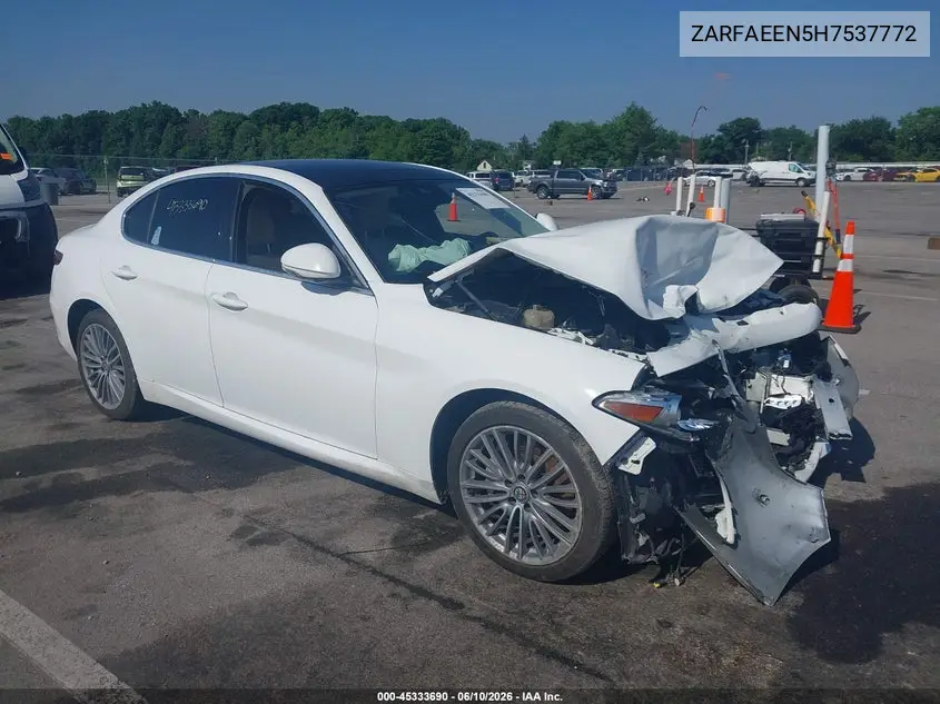 2017 Alfa Romeo Giulia Ti Awd VIN: ZARFAEEN5H7537772 Lot: 45333690