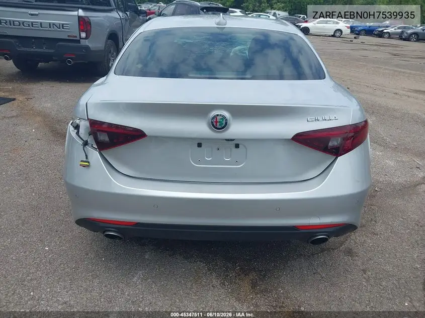 2017 Alfa Romeo Giulia Rwd VIN: ZARFAEBN0H7539935 Lot: 45347511
