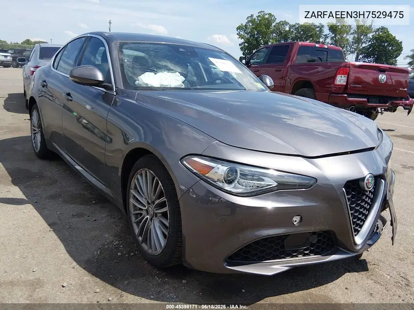 2017 Alfa Romeo Giulia Ti Awd VIN: ZARFAEEN3H7529475 Lot: 45398171