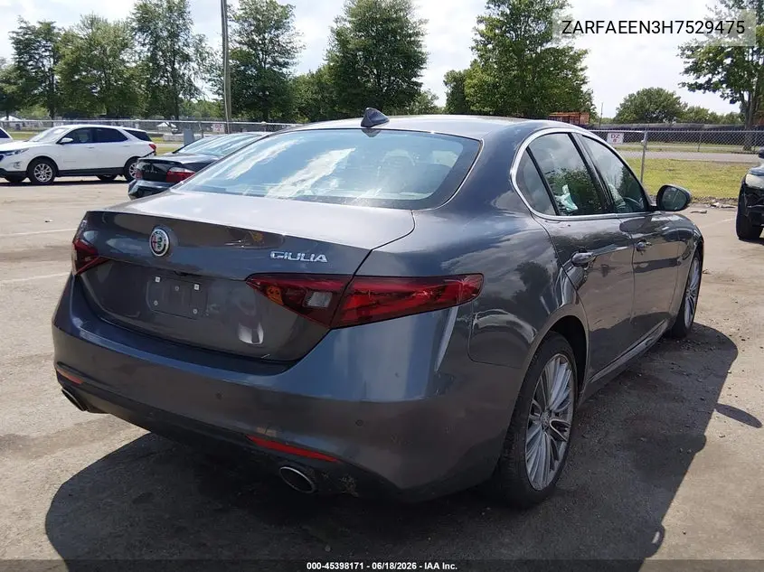 2017 Alfa Romeo Giulia Ti Awd VIN: ZARFAEEN3H7529475 Lot: 45398171