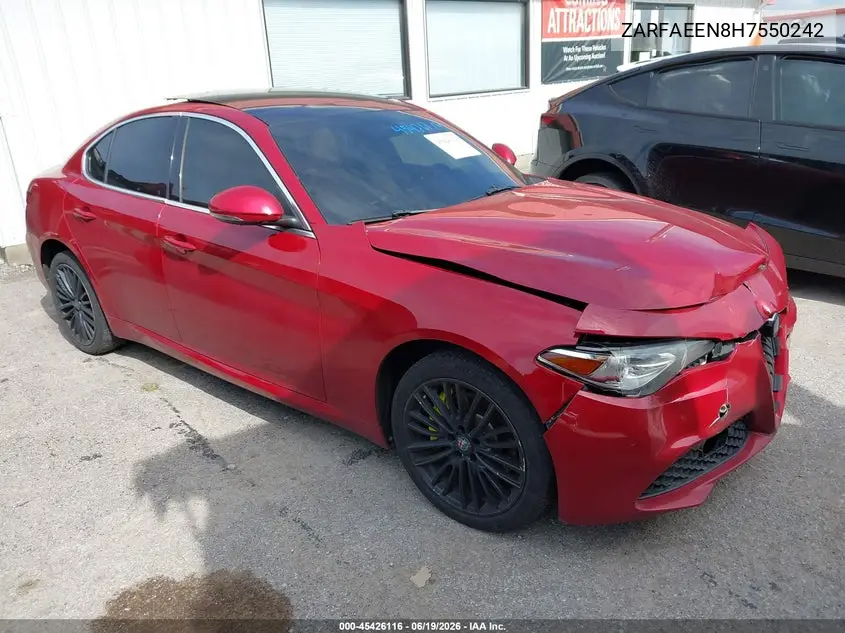2017 Alfa Romeo Giulia Ti Awd VIN: ZARFAEEN8H7550242 Lot: 45426116