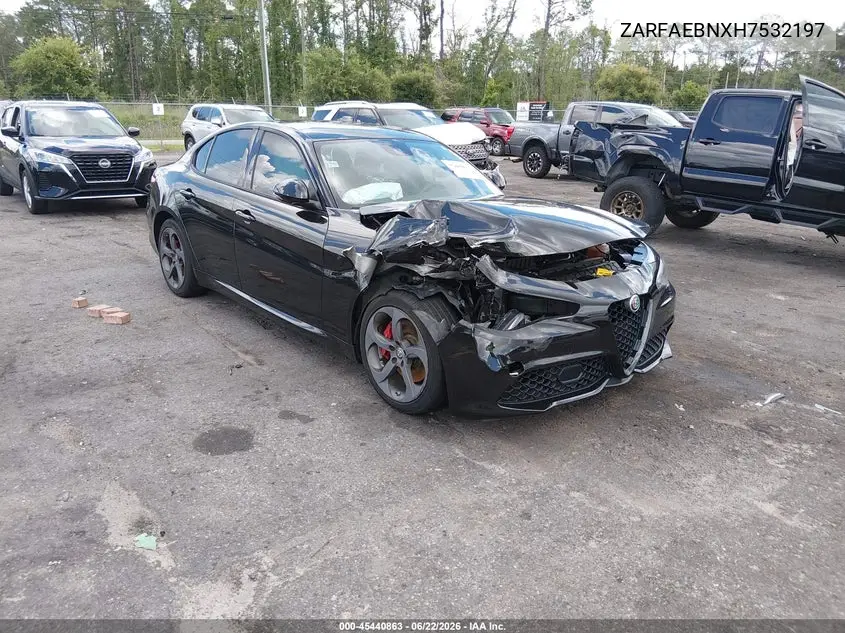 2017 Alfa Romeo Giulia Rwd VIN: ZARFAEBNXH7532197 Lot: 45440863