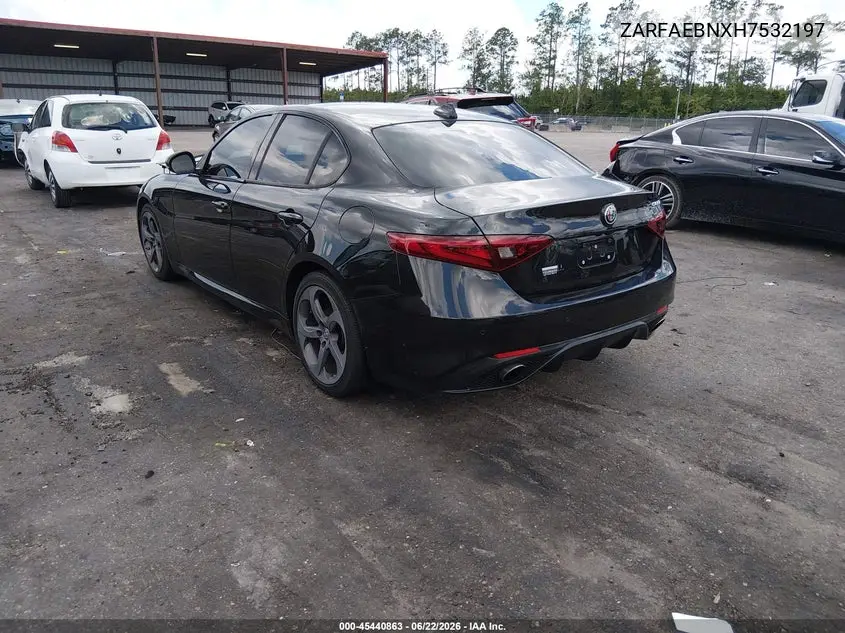 2017 Alfa Romeo Giulia Rwd VIN: ZARFAEBNXH7532197 Lot: 45440863