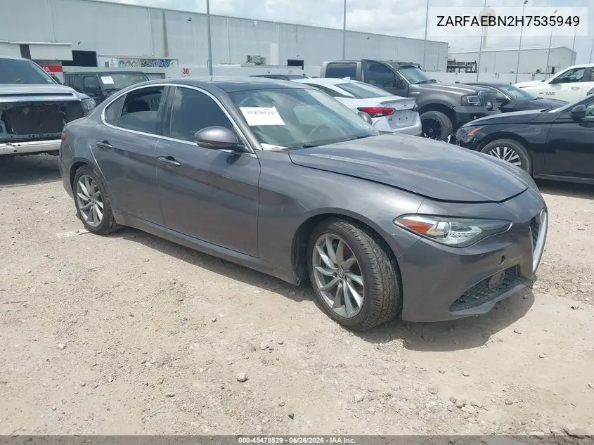 2017 Alfa Romeo Giulia Rwd VIN: ZARFAEBN2H7535949 Lot: 45478529