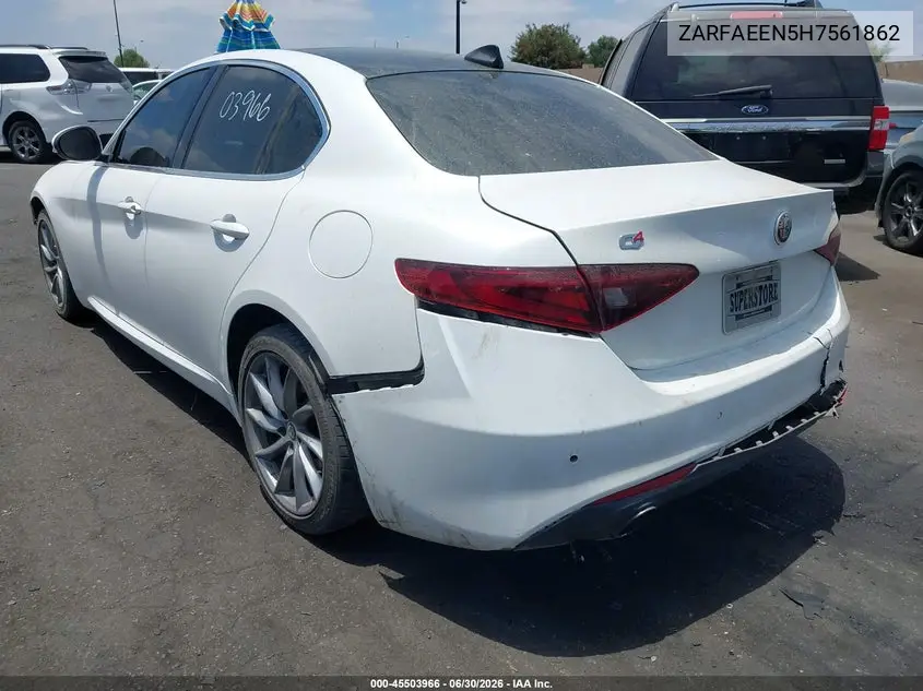 2017 Alfa Romeo Giulia Ti Awd VIN: ZARFAEEN5H7561862 Lot: 45503966