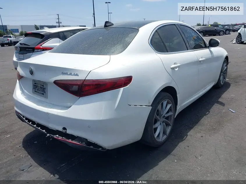 2017 Alfa Romeo Giulia Ti Awd VIN: ZARFAEEN5H7561862 Lot: 45503966
