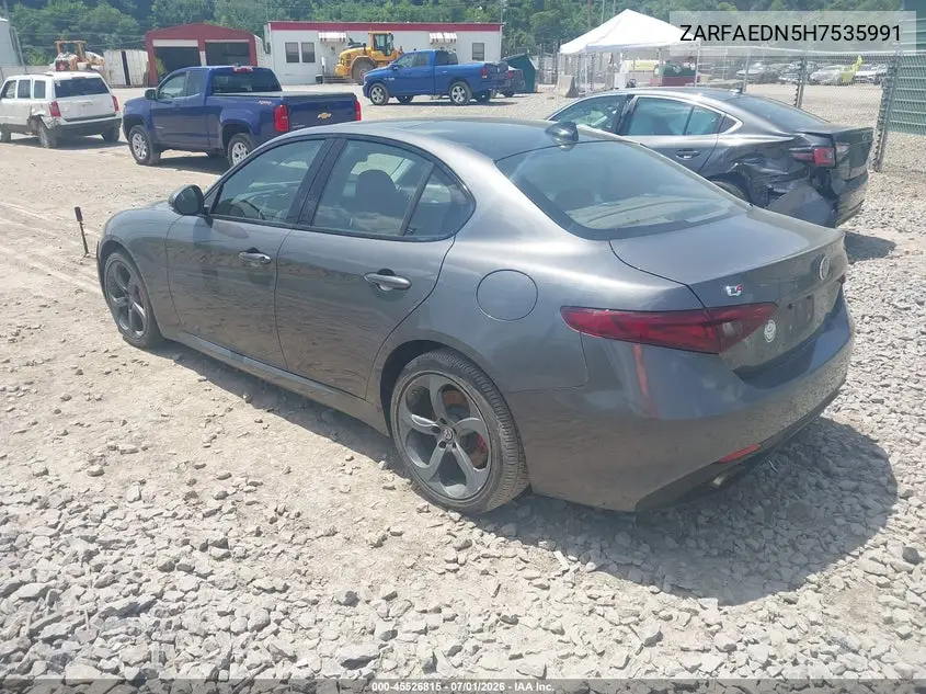2017 Alfa Romeo Giulia Awd VIN: ZARFAEDN5H7535991 Lot: 45526815