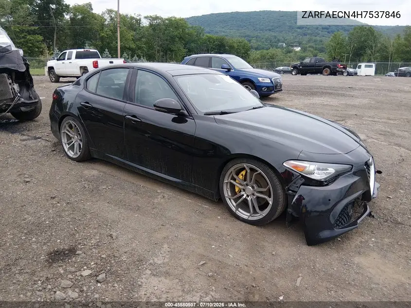 2017 Alfa Romeo Giulia Ti Rwd VIN: ZARFAECN4H7537846 Lot: 45580507