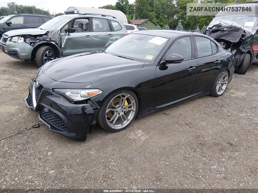 2017 Alfa Romeo Giulia Ti Rwd VIN: ZARFAECN4H7537846 Lot: 45580507