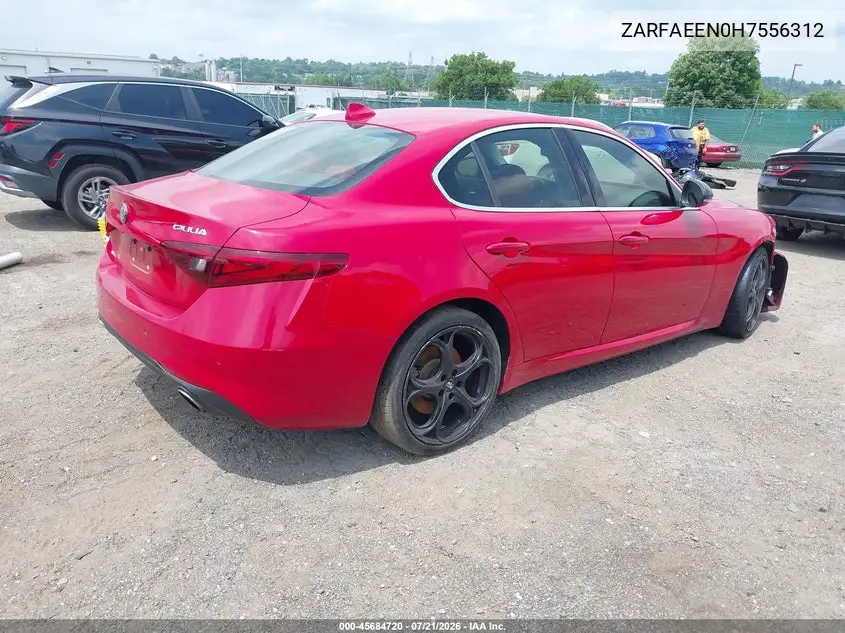 2017 Alfa Romeo Giulia Ti Awd VIN: ZARFAEEN0H7556312 Lot: 45684720