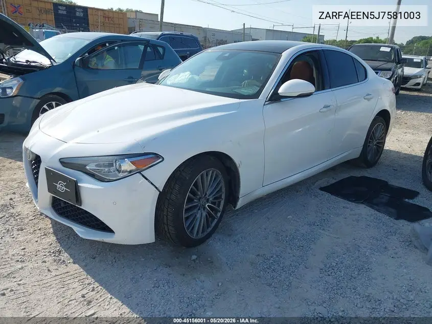 2018 Alfa Romeo Giulia Ti Lusso Awd VIN: ZARFAEEN5J7581003 Lot: 45156001