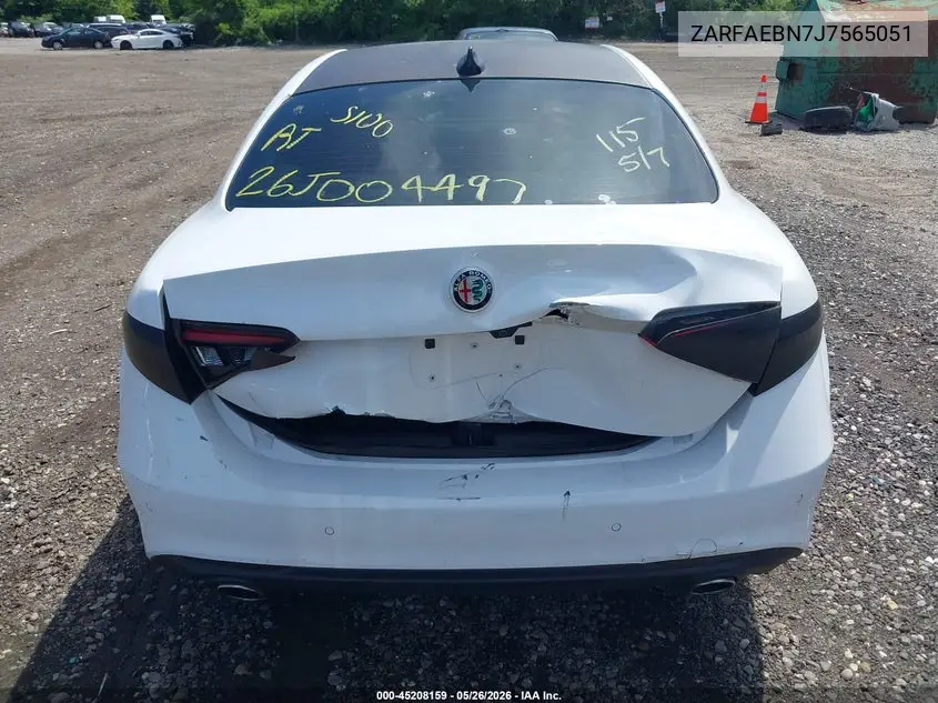 2018 Alfa Romeo Giulia Rwd VIN: ZARFAEBN7J7565051 Lot: 45208159