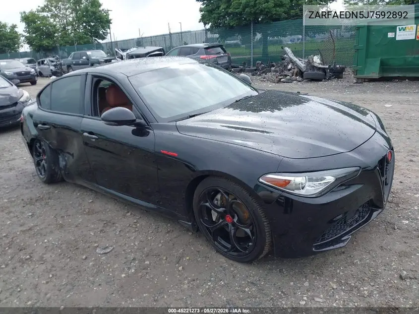 2018 Alfa Romeo Giulia Awd VIN: ZARFAEDN5J7592892 Lot: 45221273
