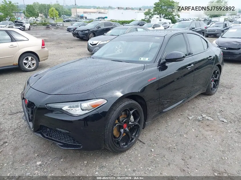 2018 Alfa Romeo Giulia Awd VIN: ZARFAEDN5J7592892 Lot: 45221273