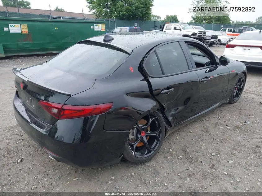 2018 Alfa Romeo Giulia Awd VIN: ZARFAEDN5J7592892 Lot: 45221273