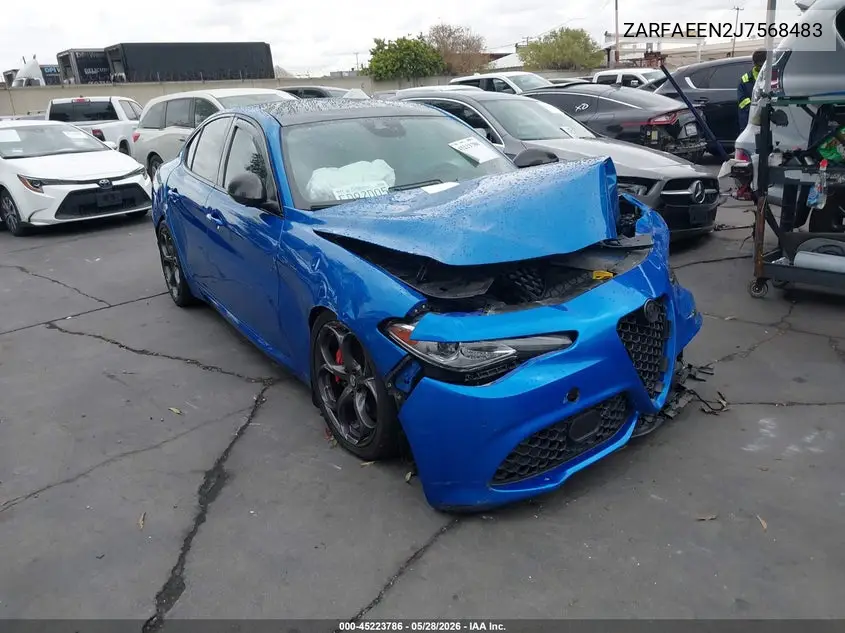 2018 Alfa Romeo Giulia Ti Sport Awd VIN: ZARFAEEN2J7568483 Lot: 45223786