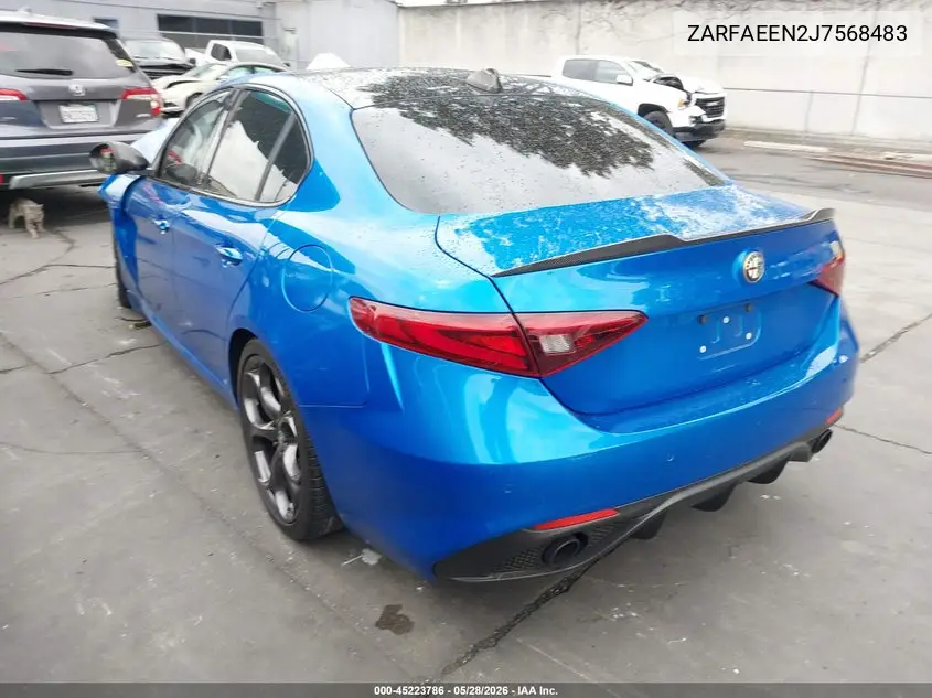 2018 Alfa Romeo Giulia Ti Sport Awd VIN: ZARFAEEN2J7568483 Lot: 45223786