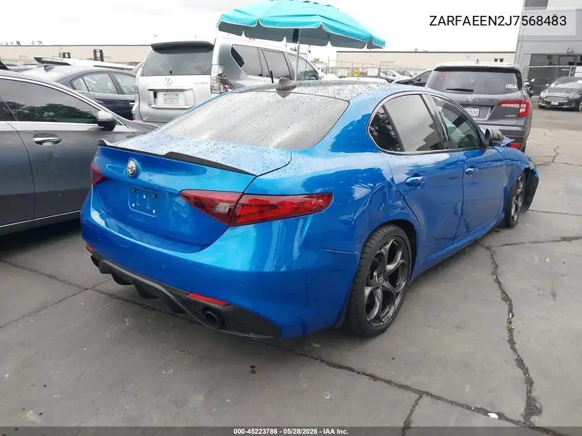 2018 Alfa Romeo Giulia Ti Sport Awd VIN: ZARFAEEN2J7568483 Lot: 45223786