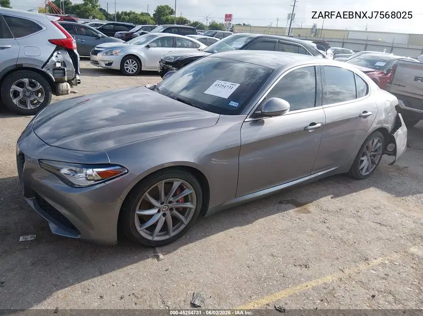 2018 Alfa Romeo Giulia Rwd VIN: ZARFAEBNXJ7568025 Lot: 45254731