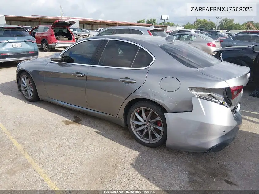 2018 Alfa Romeo Giulia Rwd VIN: ZARFAEBNXJ7568025 Lot: 45254731