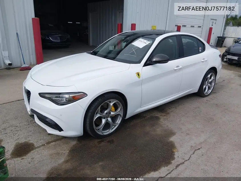 2018 Alfa Romeo Giulia Ti Sport Awd VIN: ZARFAEEN0J7577182 Lot: 45317250