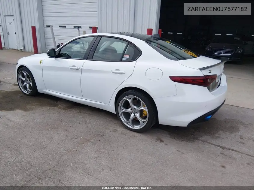 2018 Alfa Romeo Giulia Ti Sport Awd VIN: ZARFAEEN0J7577182 Lot: 45317250