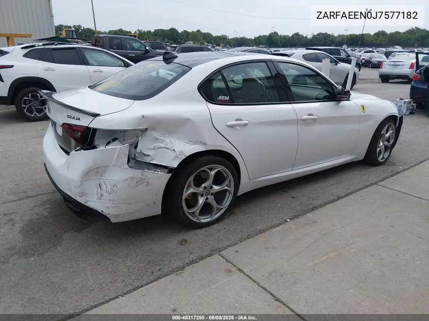 2018 Alfa Romeo Giulia Ti Sport Awd VIN: ZARFAEEN0J7577182 Lot: 45317250