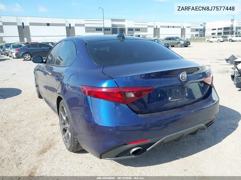 2018 Alfa Romeo Giulia Ti Sport VIN: ZARFAECN8J7577448 Lot: 45346059