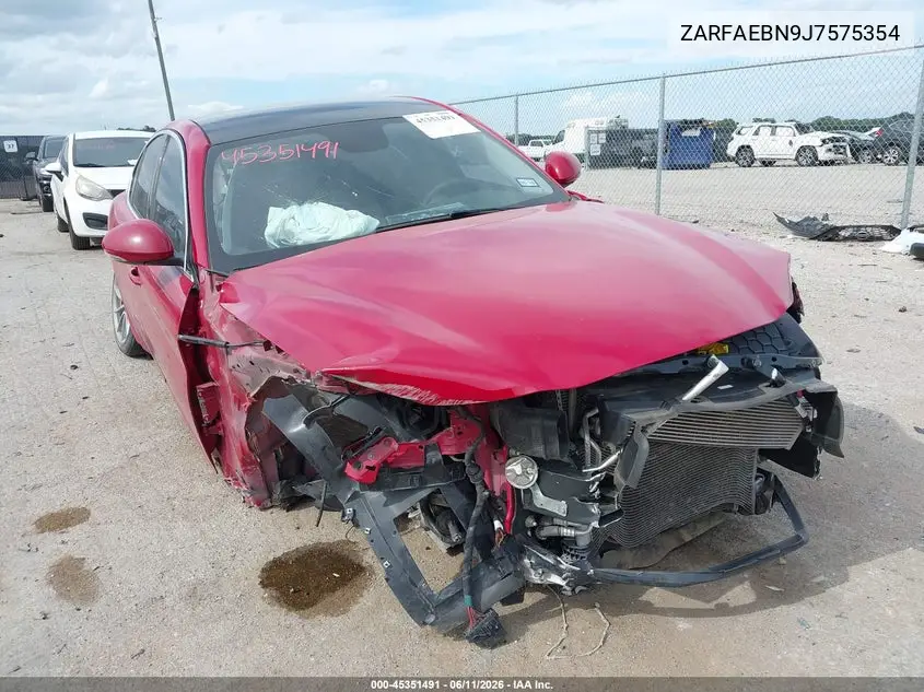 2018 Alfa Romeo Giulia Rwd VIN: ZARFAEBN9J7575354 Lot: 45351491