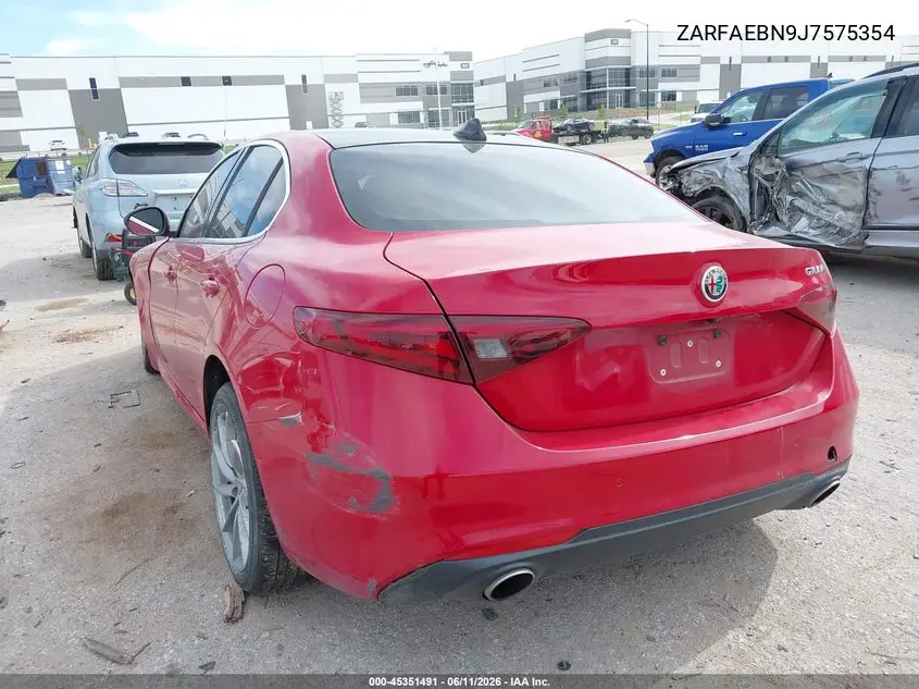 2018 Alfa Romeo Giulia Rwd VIN: ZARFAEBN9J7575354 Lot: 45351491