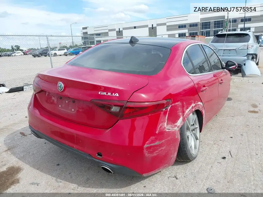 2018 Alfa Romeo Giulia Rwd VIN: ZARFAEBN9J7575354 Lot: 45351491