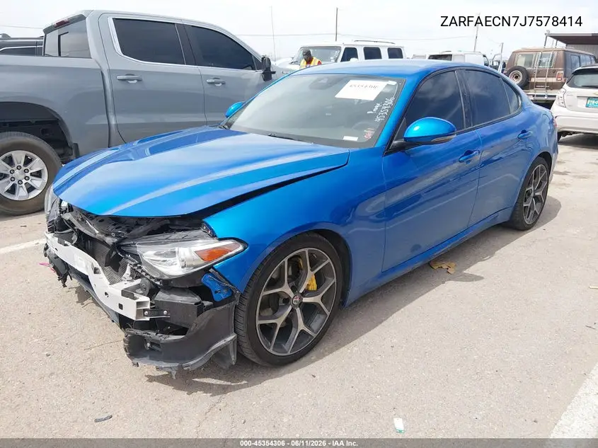 2018 Alfa Romeo Giulia Ti Sport VIN: ZARFAECN7J7578414 Lot: 45354306