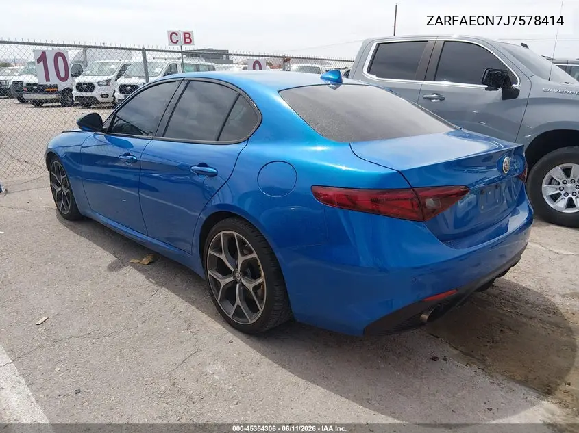 2018 Alfa Romeo Giulia Ti Sport VIN: ZARFAECN7J7578414 Lot: 45354306