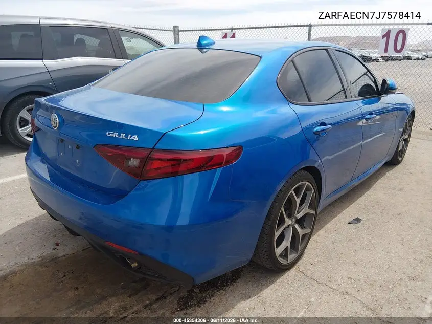 2018 Alfa Romeo Giulia Ti Sport VIN: ZARFAECN7J7578414 Lot: 45354306