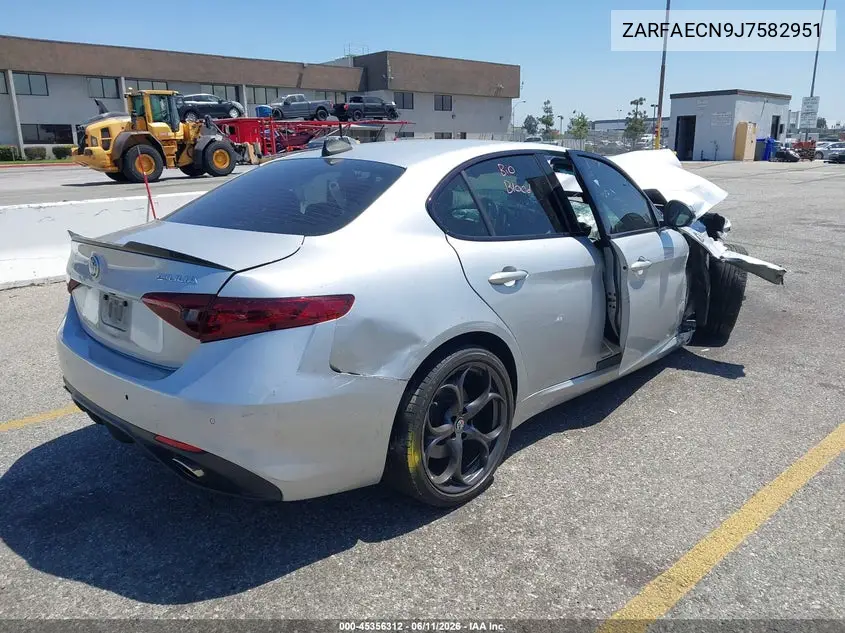 2018 Alfa Romeo Giulia Ti Sport VIN: ZARFAECN9J7582951 Lot: 45356312