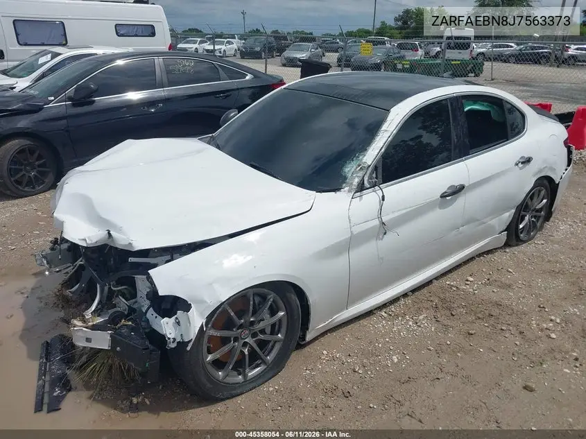2018 Alfa Romeo Giulia Rwd VIN: ZARFAEBN8J7563373 Lot: 45358054