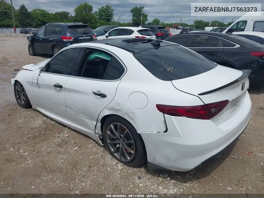 2018 Alfa Romeo Giulia Rwd VIN: ZARFAEBN8J7563373 Lot: 45358054